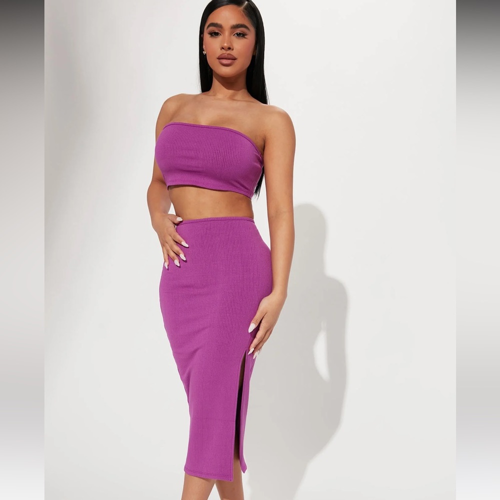 Fashion Nova Sadie Snatched Skirt Set